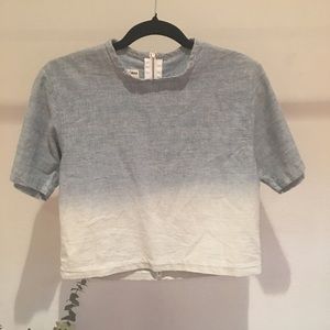 Rag and Bone cropped denim top